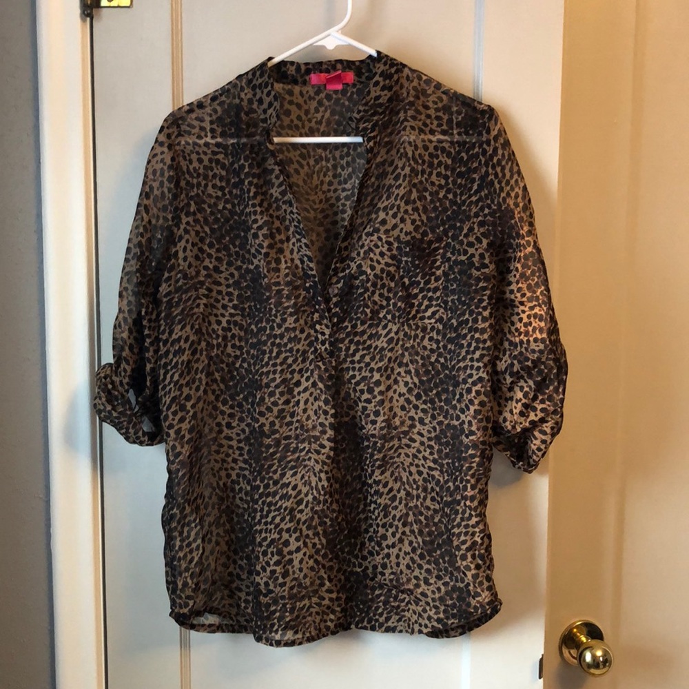 Cheetah print blouse